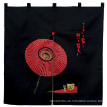 Werbeartikel Custom Made Black Umbrella gedruckt Tc japanischen Türvorhang Noren